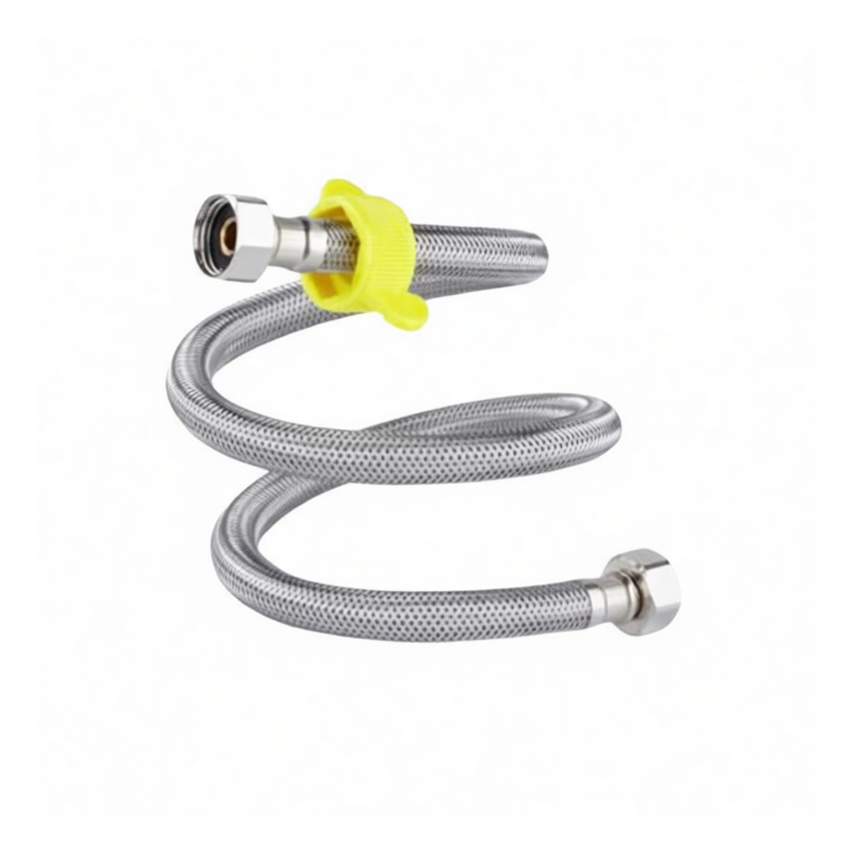 304 Stainless Steel Braided Rubber Hose, 60 Inches, Threaded, Pkg Qty 20