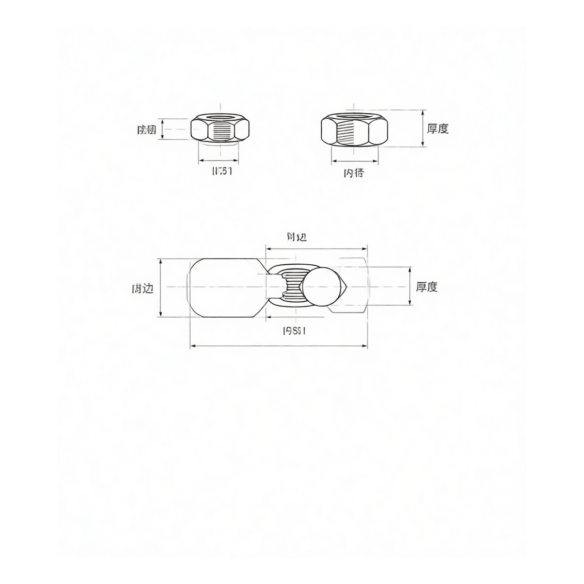 1.181 Inch A2-70 Stainless Steel Hex Nut, M30 Coarse Thread, Pkg Qty 25