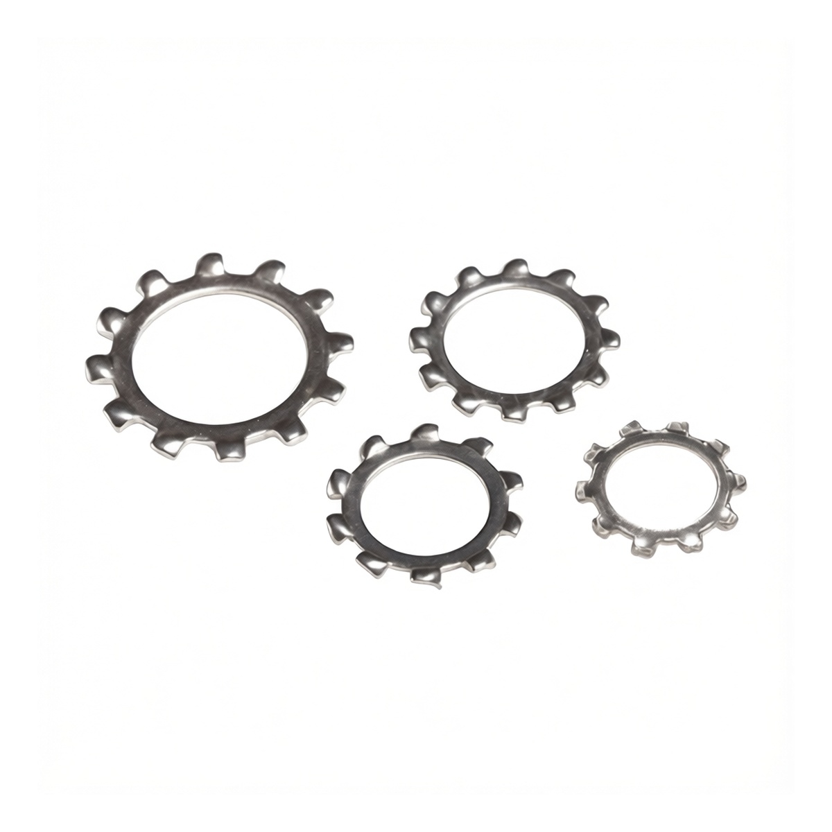 M27 External Tooth Lock Washer, 304 Stainless Steel A2-70, Pkg Qty 100