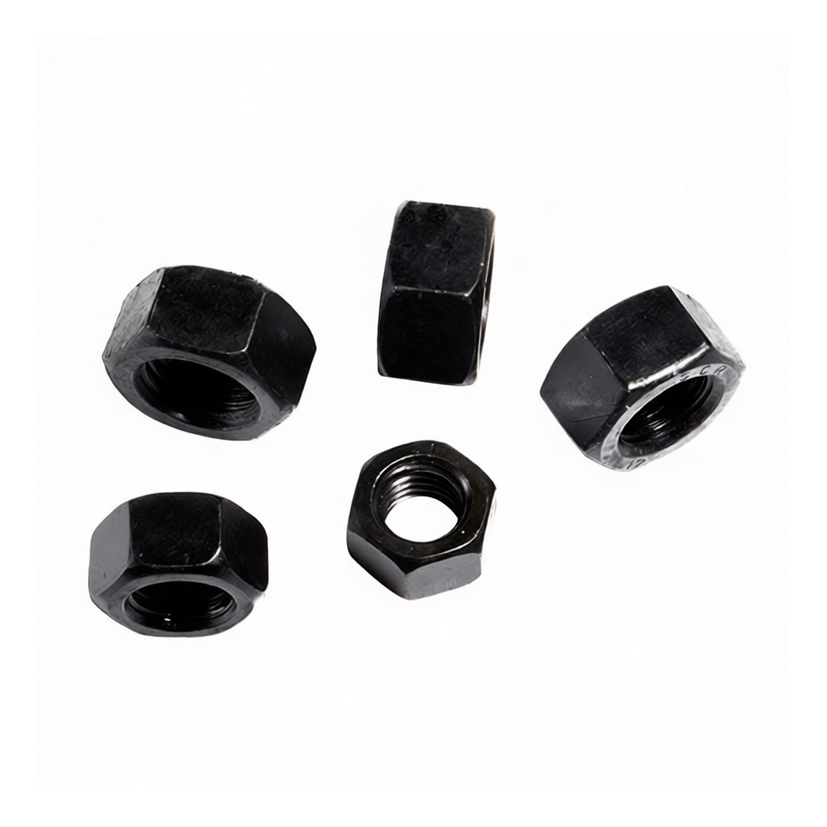 Grade 8 Carbon Steel M18 Hex Nut, Black Oxide, 1.417 in Flats, Pkg Qty 100