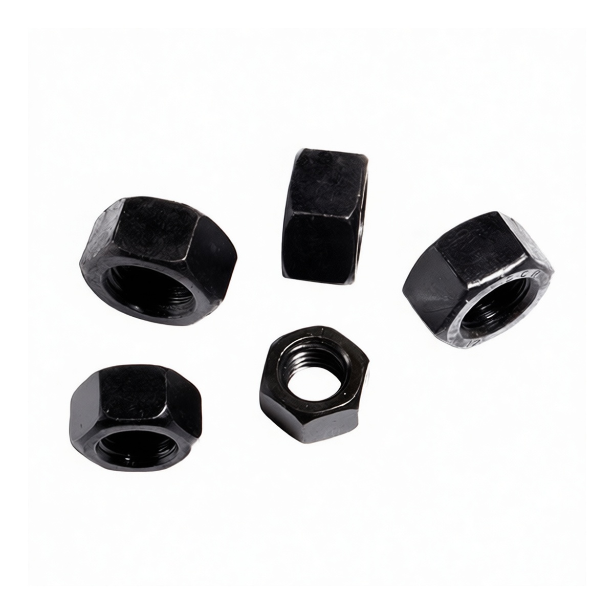 Grade 8 Carbon Steel M20 Hex Nut, 1.575 in, Black Oxide, Pkg Qty 100