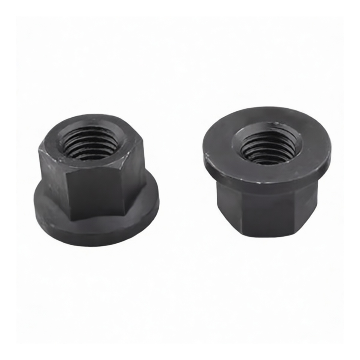 Grade 8 Carbon Steel M16 Hex Flange Nut, Black Oxide, 1.26 in, Pkg Qty 100
