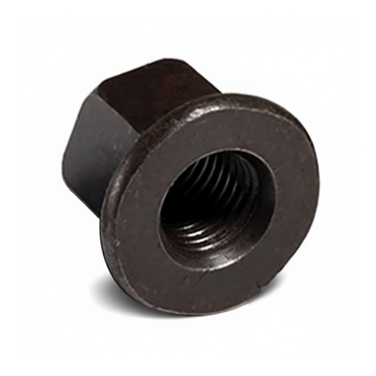 Grade 8 Carbon Steel M20 Hex Flange Nut, 1.26 in, Black Oxide, Pkg Qty 100