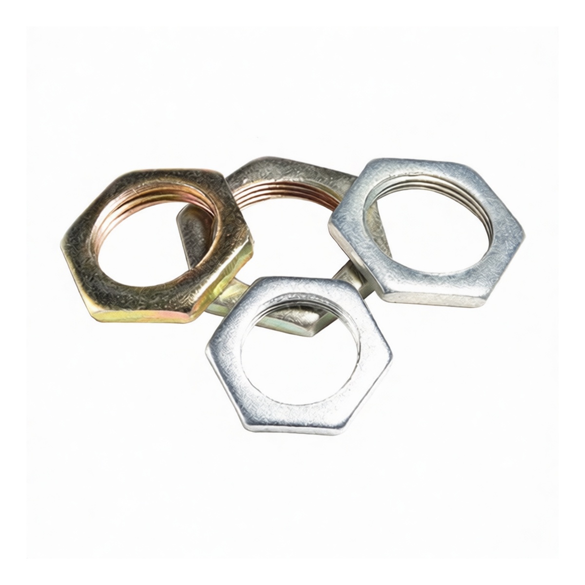 M12 x 1.25 Fine Thread Hex Nut, Carbon Steel Class 4, Zinc Plated, Pkg Qty 1000