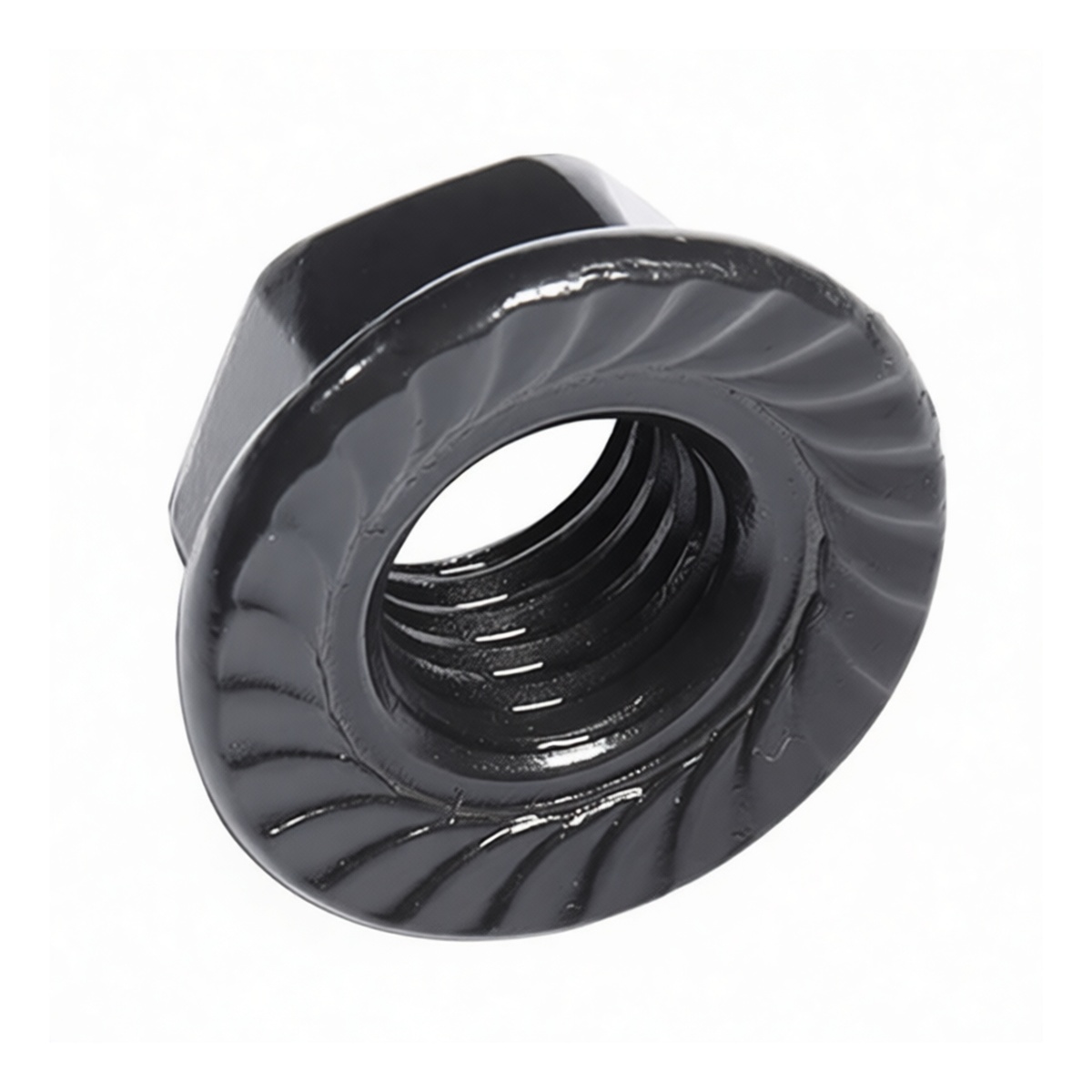 Stainless Steel 304 A2-70 Black Oxide Hex Flange Nut, M5, 0.315", Pkg Qty 1000
