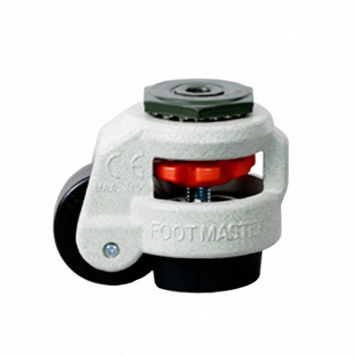 Nylon Leveling Mount 2in M12x1.75 Thread 610lbs Load 3.25in Adj Pkg Qty 2