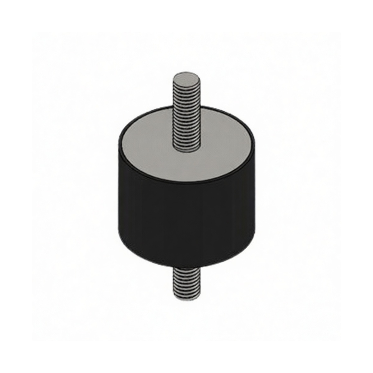 Rubber Double-Ended Stud Vibration Mount 1x0.6 in M6 135 lbs, Pkg Qty 36