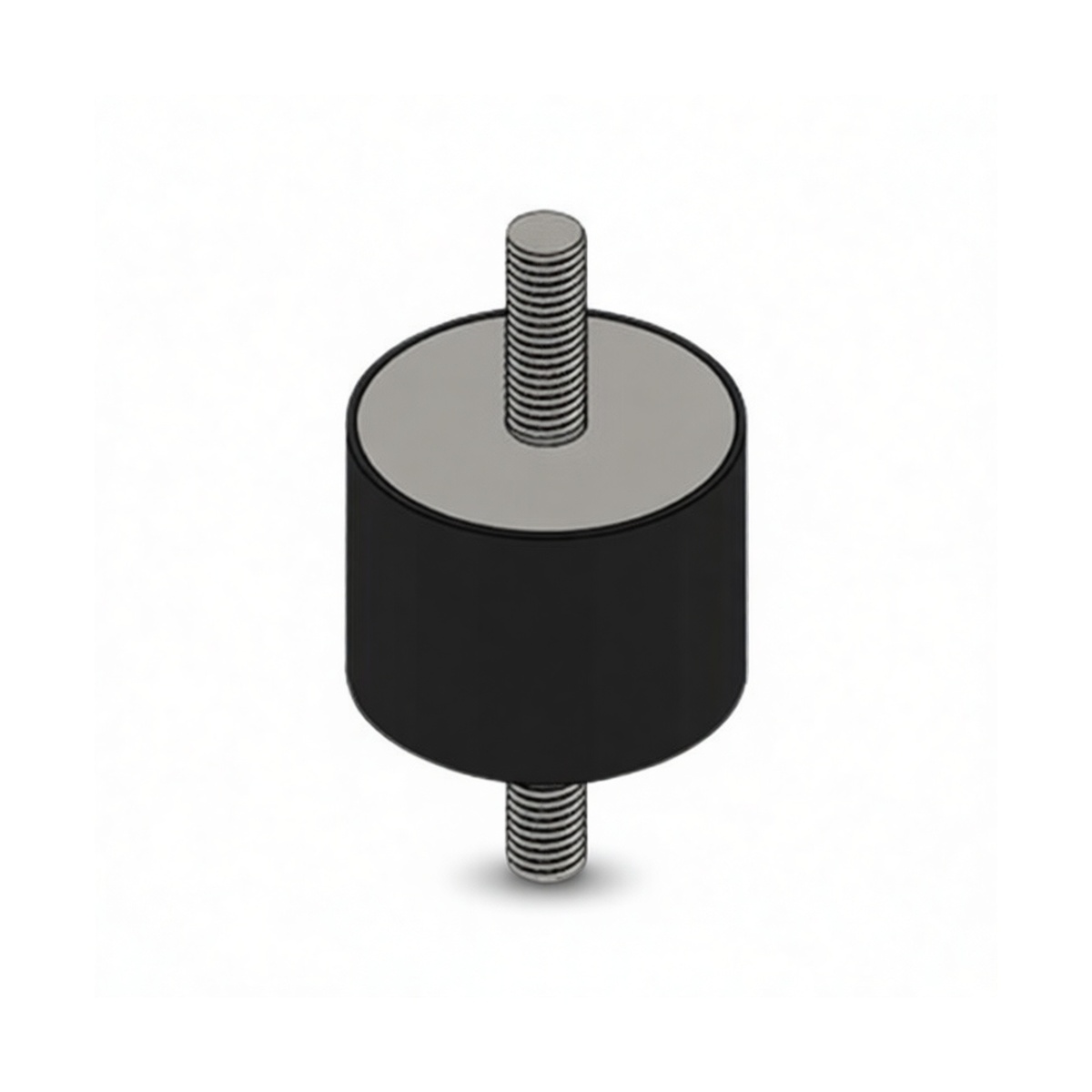 Rubber Double-Ended Stud Mount 1.57 in x 1.57 in M10 269 lbs Load, Pkg Qty 20