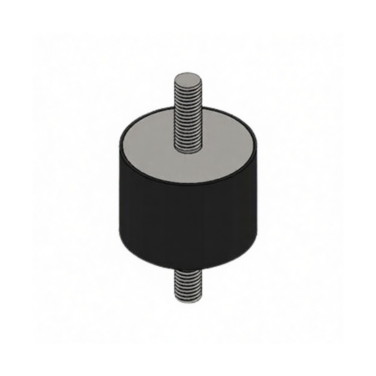 Rubber Double-Ended Stud Mount 1.57x1.77 in M10 269 lbs, Pkg Qty 12