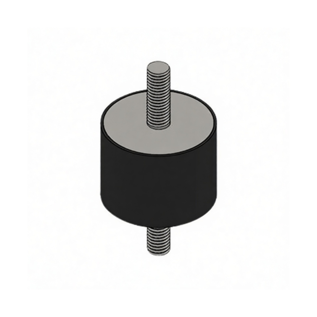 Rubber Double-Ended Stud Vibration Mount 3.15x1.18 in 2136 lbs M12, Pkg Qty 5