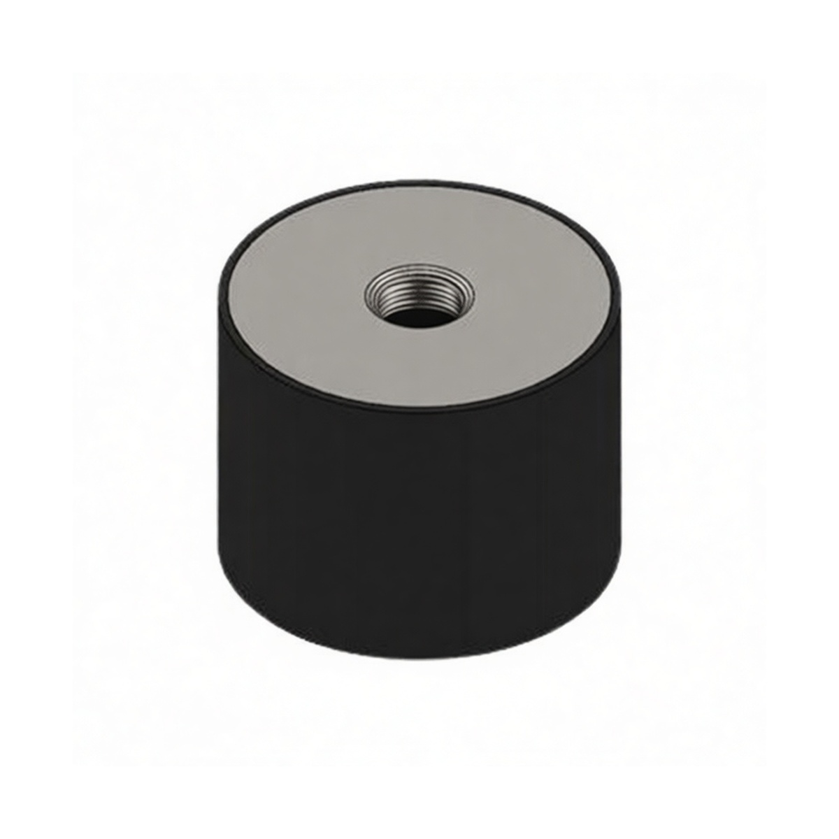 Rubber Vibration Mount 0.79 in x 0.79 in M6 Thread 67 lbs Load, Pkg Qty 100