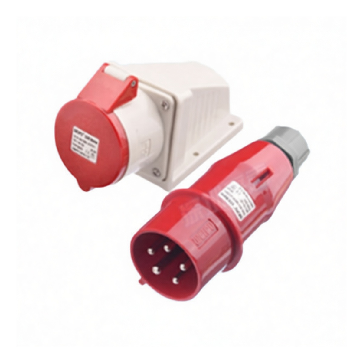 Industrial Rubber Portable Cord 8 AWG 5-Conductor 32A 380-415V, Pkg Qty 2