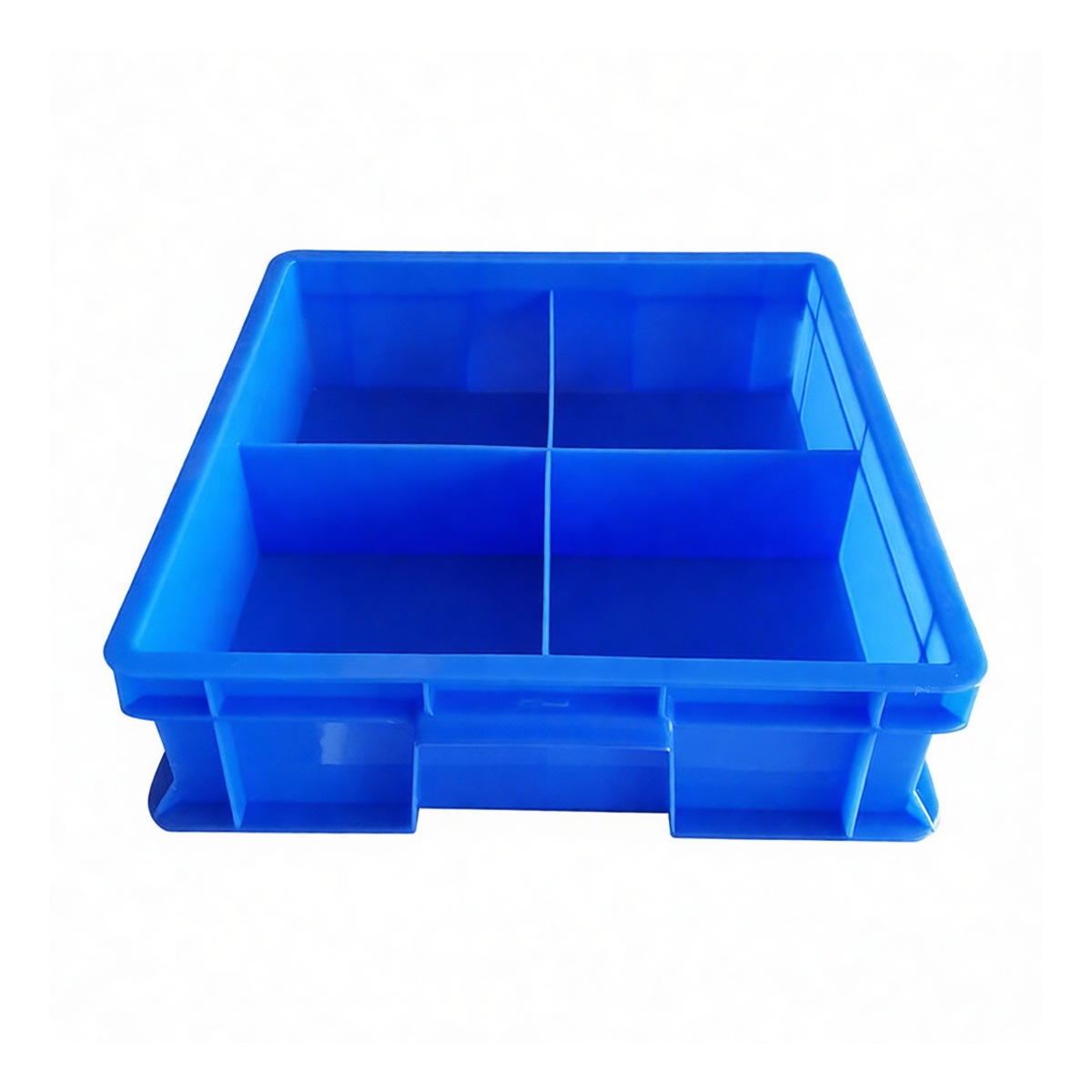 4-Pocket Plastic Storage Box 14x14x4.3in Tool Organizer, Pkg Qty 8
