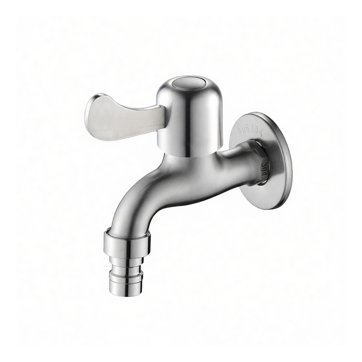 304 Stainless Steel Single Hole Bathroom Faucet, 1/2" Threaded, Pkg Qty 12