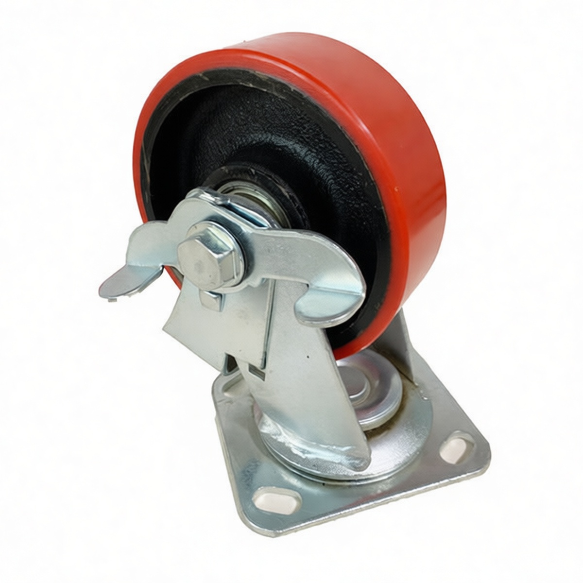 4 in Polyurethane Swivel Caster Wheel 528 lbs Load Steel Core, Pkg Qty 2