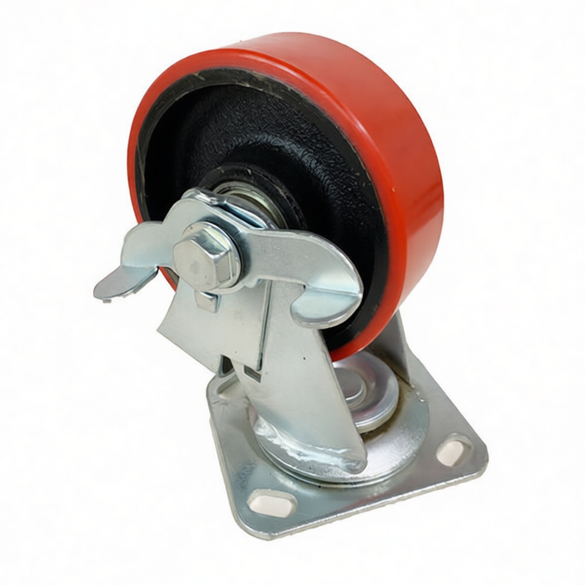 5" Polyurethane Swivel Caster Wheel 661 lbs Load Steel Core Industrial, Pkg Qty 2