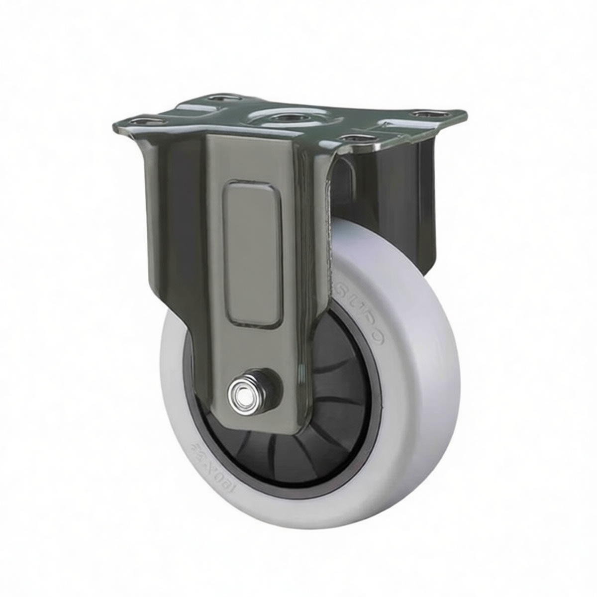 3 in Polyurethane Fixed Track Wheel 246 lbs Load Gray, Pkg Qty 20