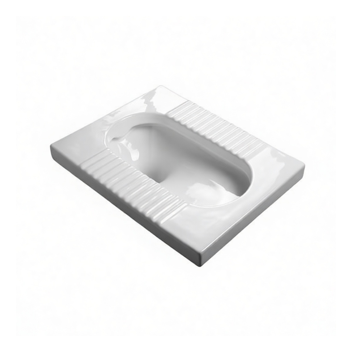 Ceramic Squat Toilet, Rear Inlet, 16.73x21.65x10.43 Inches