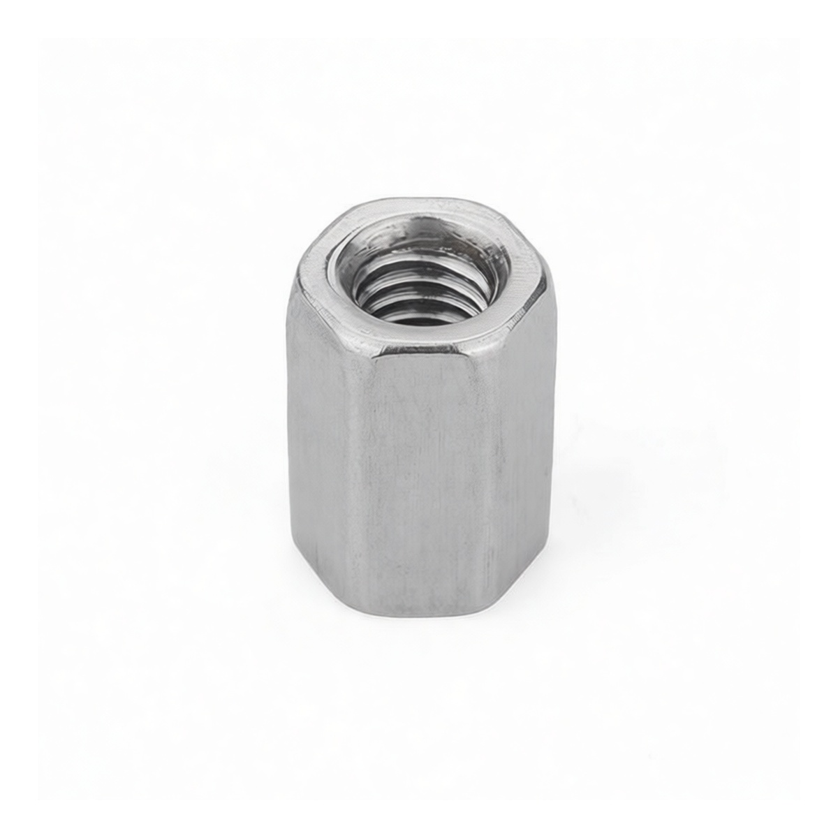 304 Stainless Steel A2-70 Hex Nut, M6-1.0 Thread, 3/8" Width, Pkg Qty 100