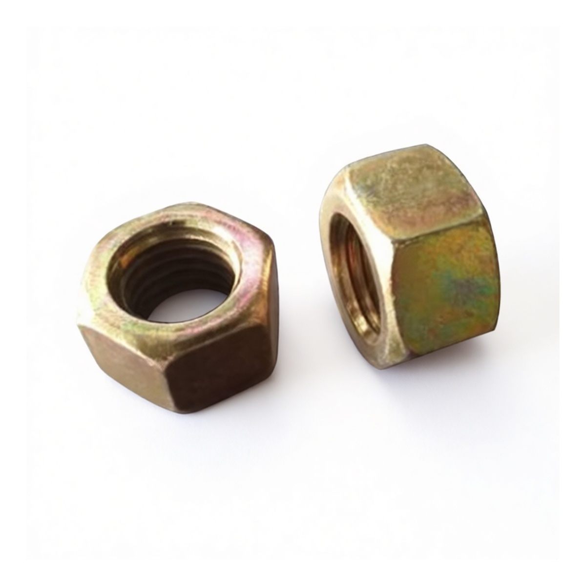 Grade 6 Carbon Steel Hex Nut, M20-2.5 Thread, 1.26 in, Zinc Plated, Pkg Qty 500