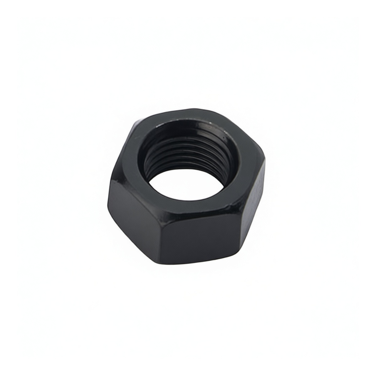 Grade 10 Carbon Steel M10 Hex Nut, Black Oxide, 0.63 in, Pkg Qty 100