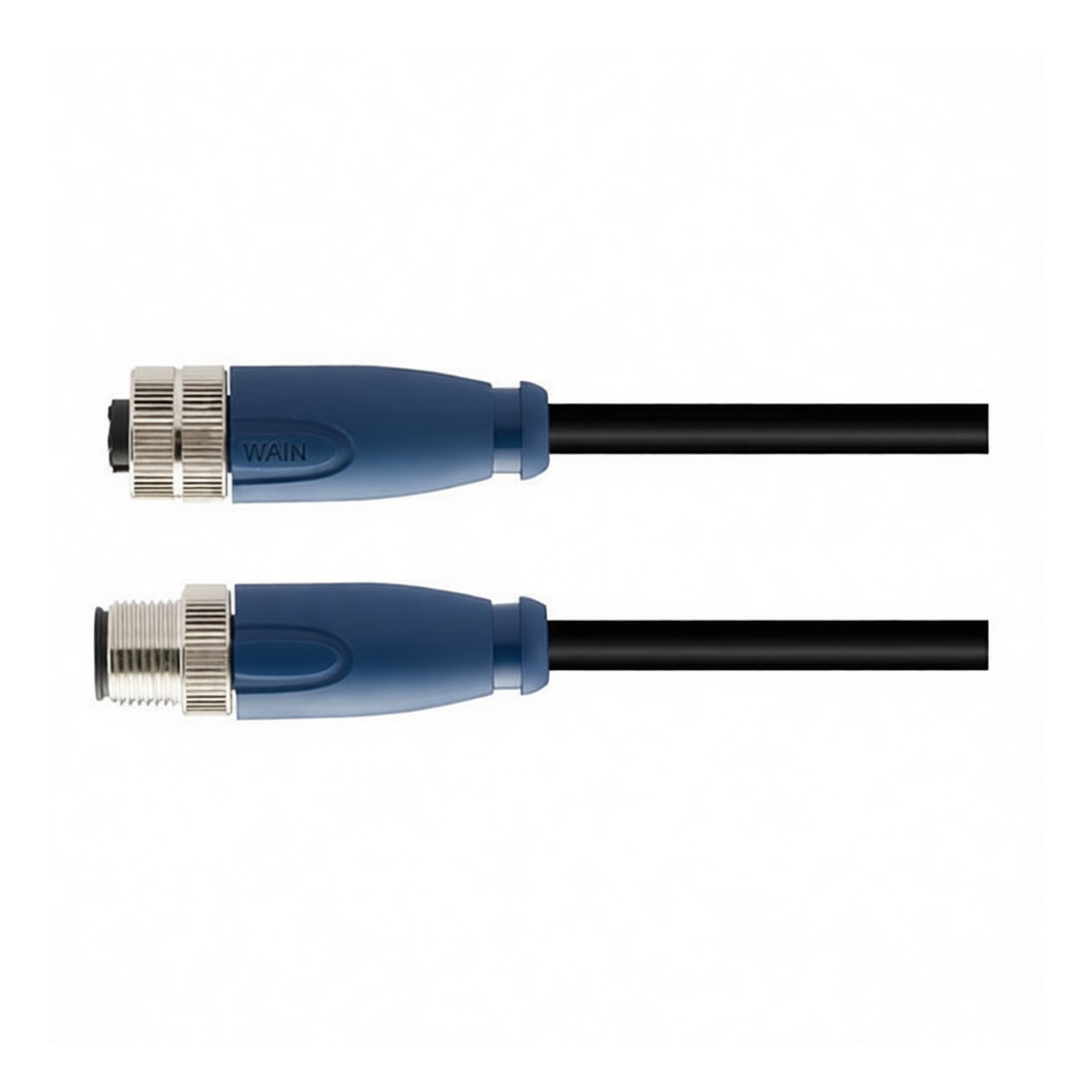 M12 5-Conductor PUR Cord 22AWG 300V 4A for Industrial Use, Pkg Qty 2