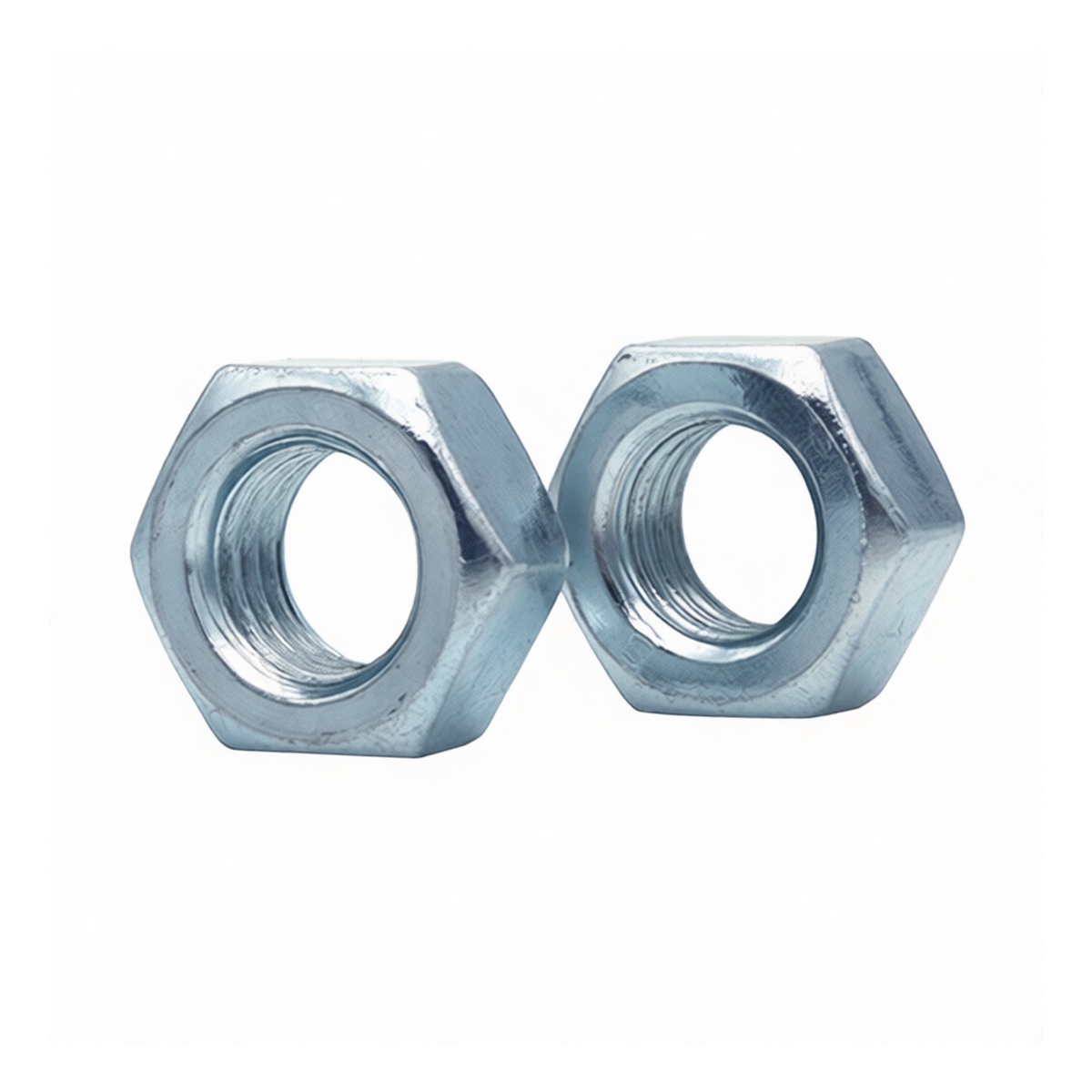 Grade 6 Carbon Steel Zinc Plated Hex Nut, 0.394 in, M6, Pkg Qty 10000