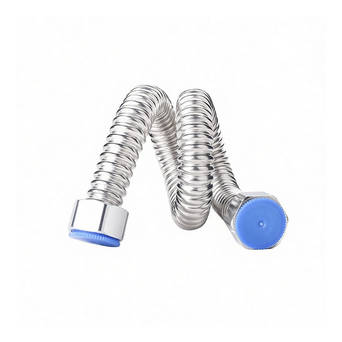 304 Stainless Steel 15.75 in Corrugated Sink Supply Line, 1/2" NPT, Pkg Qty 12