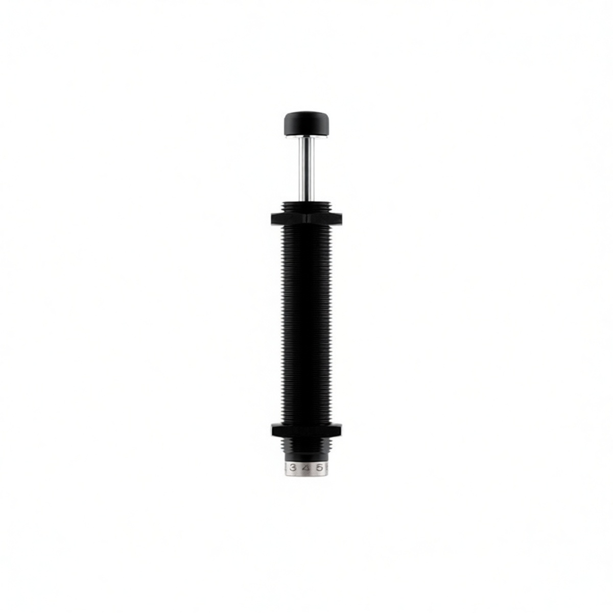 Adjustable Rotary Damper, Steel, M14 Thread, 220 lbs Load, 25 mm Stroke, Pkg Qty 2