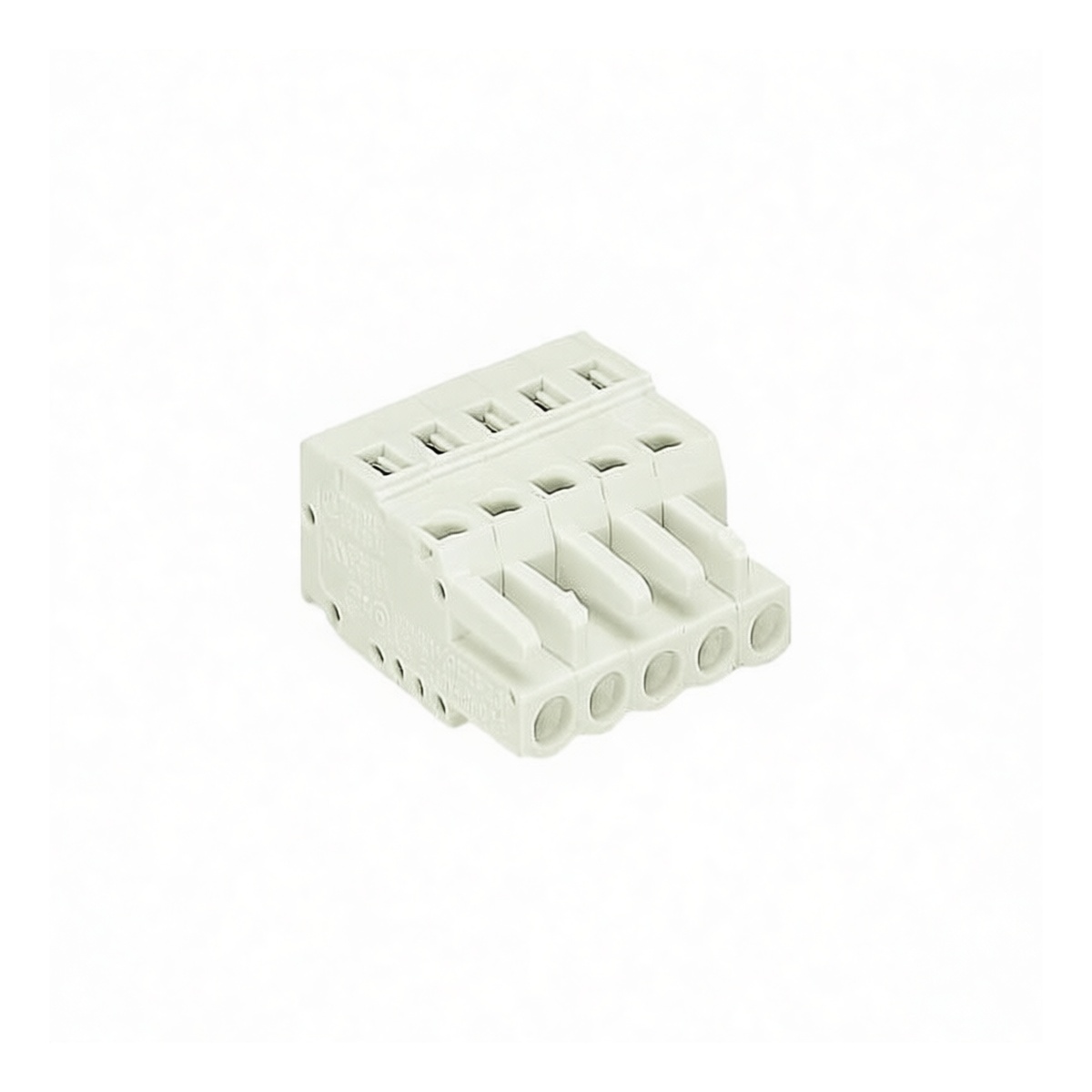 1-Position Polyamide Plug for Solid Wire 300V 10A Gray, Pkg Qty 12