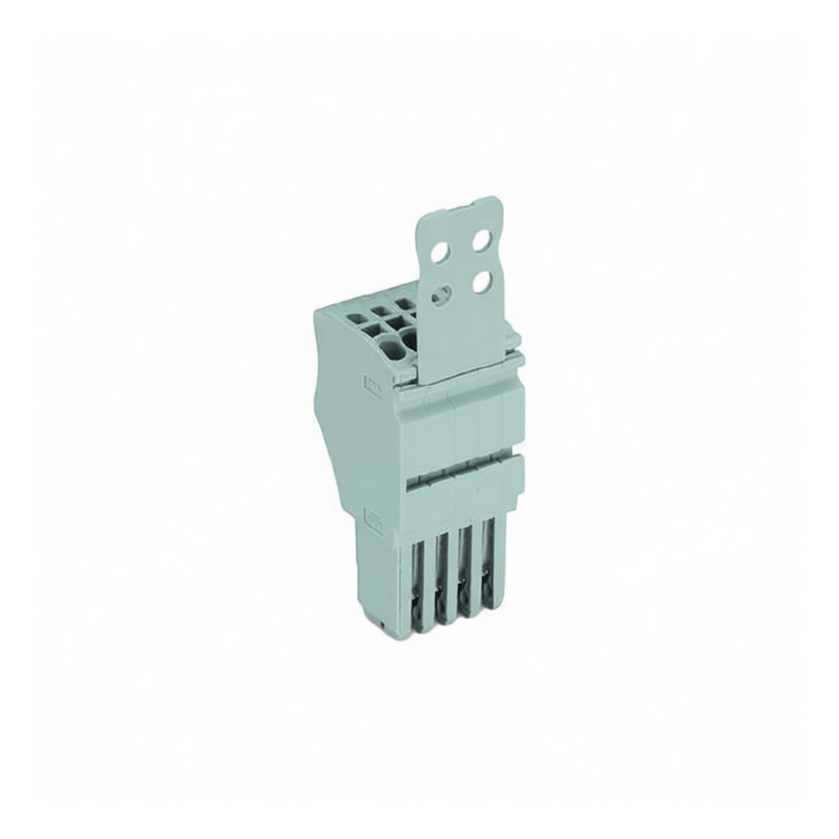 Gray Polyamide Push-in Solid Wire Connector 300V 6A, Pkg Qty 25