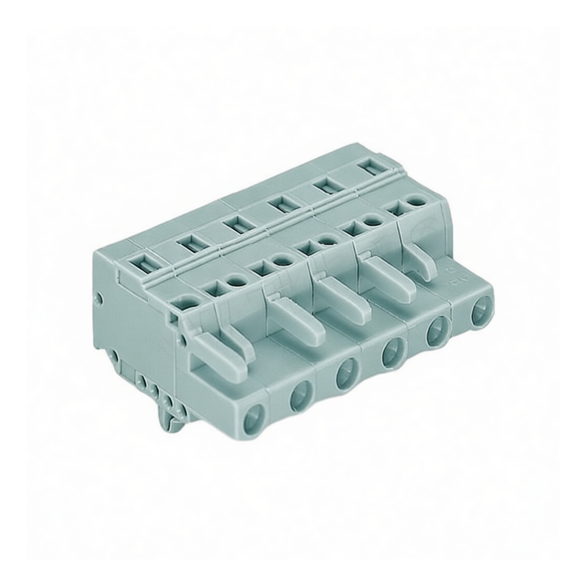 Plastic 1-Way Plug Connector 250V 10A Gray for Electrical, Pkg Qty 25