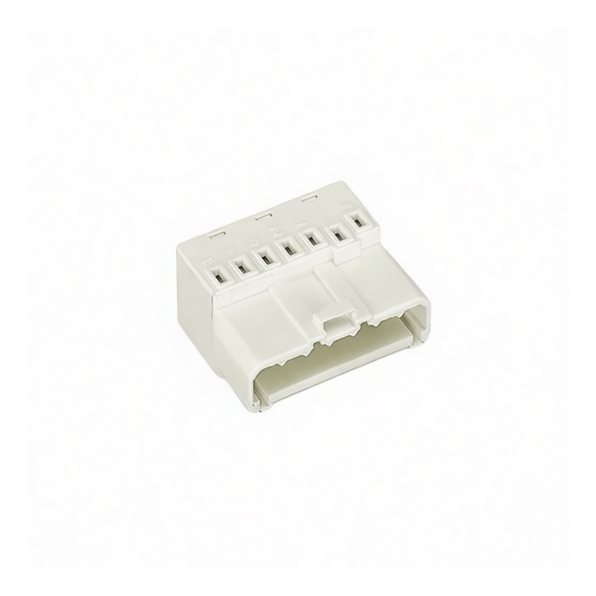 White Plastic Grounded Pin Connector for Electrical, Pkg Qty 24