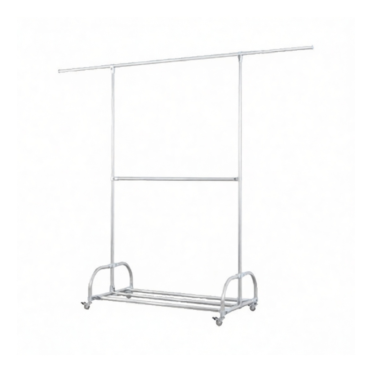 Stainless Steel Adjustable Clothing Rack, 47.2-78.7in x 65in