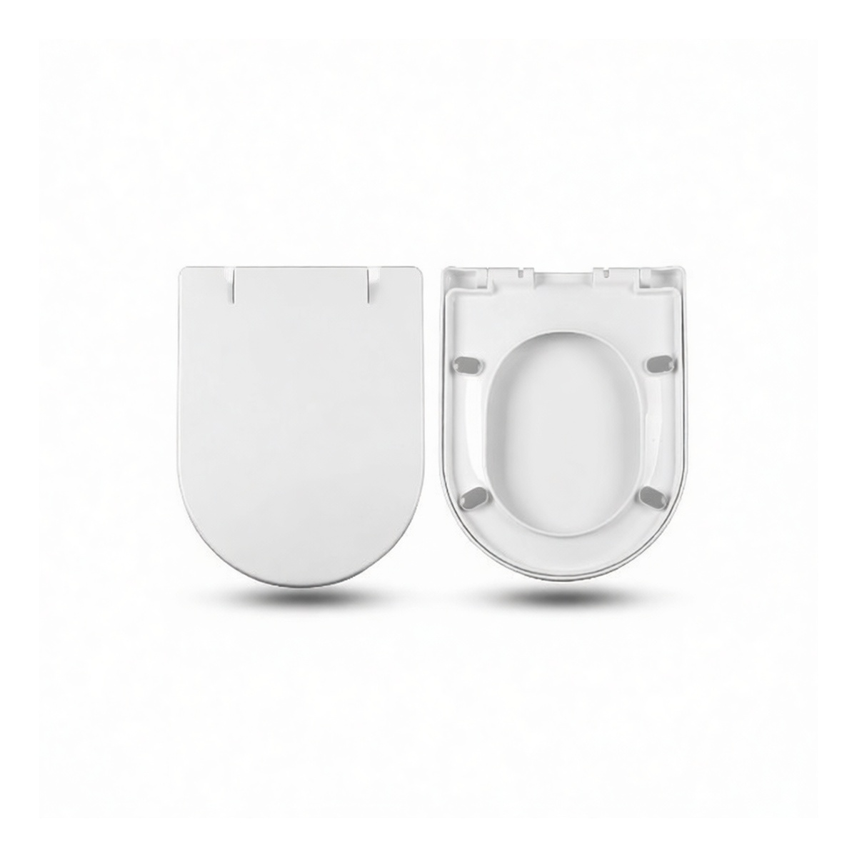 PP Toilet Seat, 18.3x13.6 in, Bolt-on for Standard Toilets, Pkg Qty 2