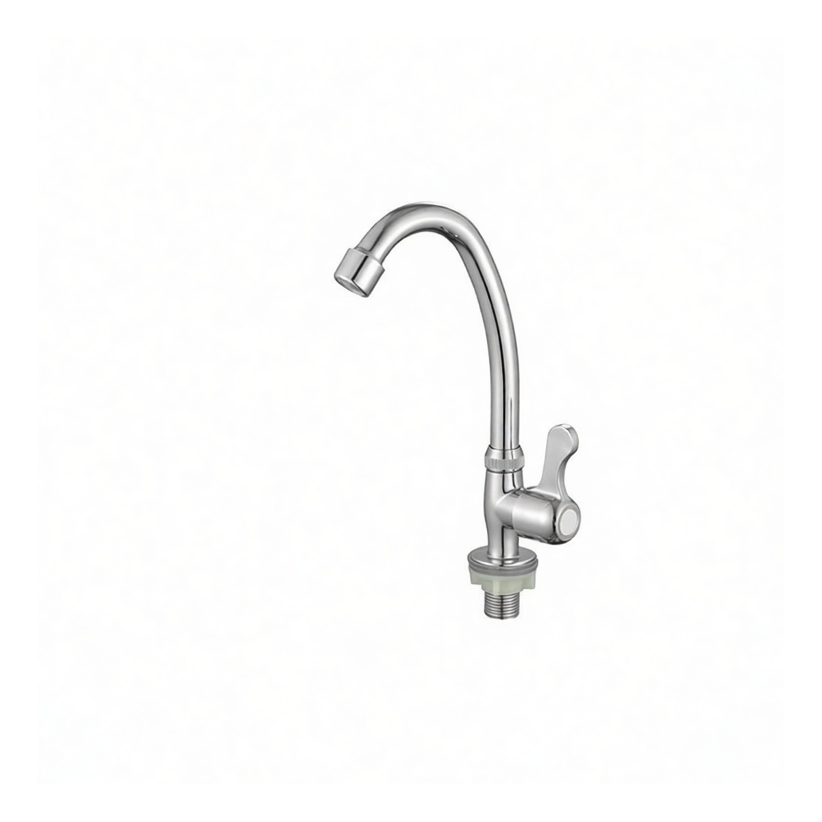 304 Stainless Steel Single Hole Bathroom Sink Faucet, 0.5 Inch NPT, Pkg Qty 8