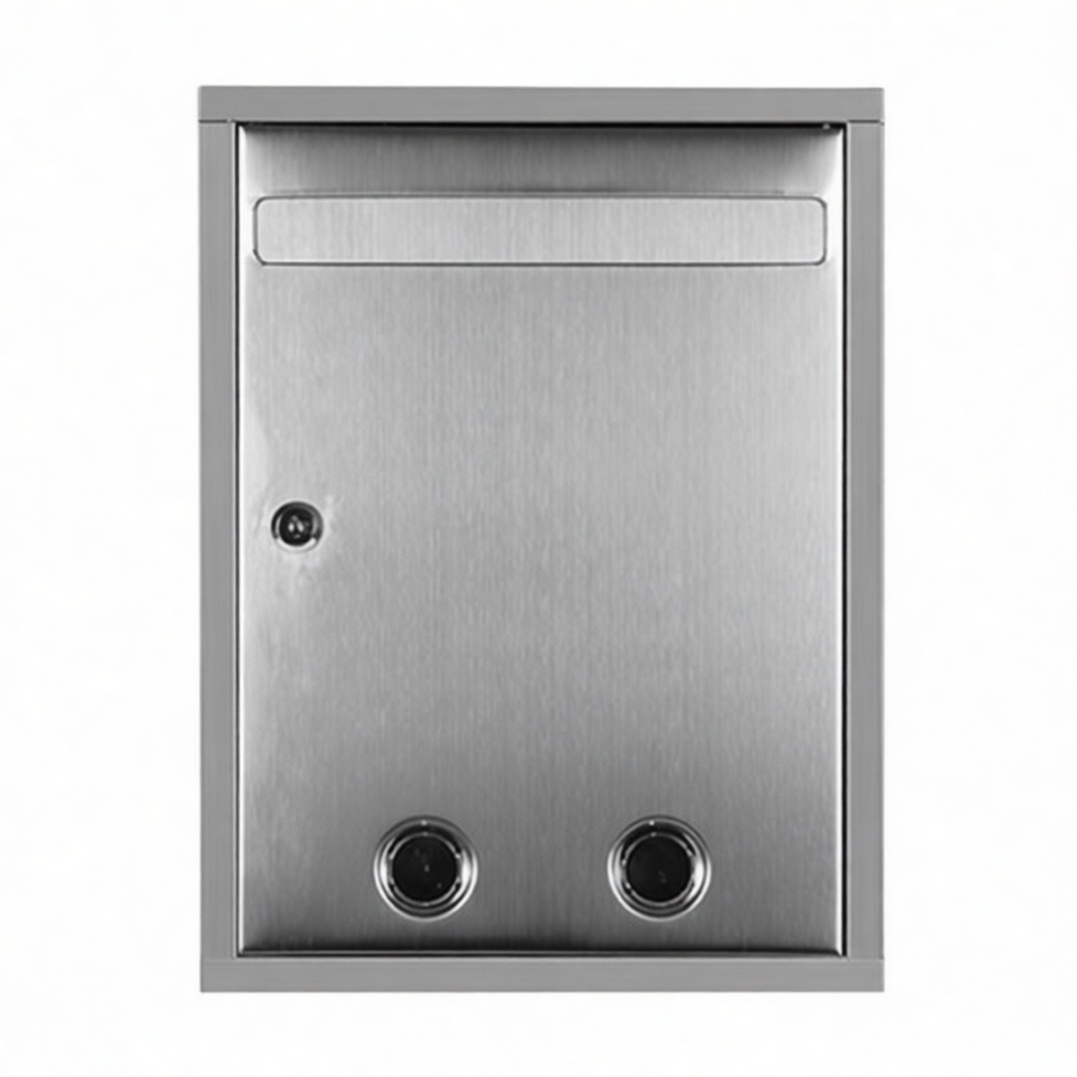 201 Stainless Steel Suggestion Box 13.4x10.2x4.9 in Key Lock Wall Mount, Pkg Qty 2