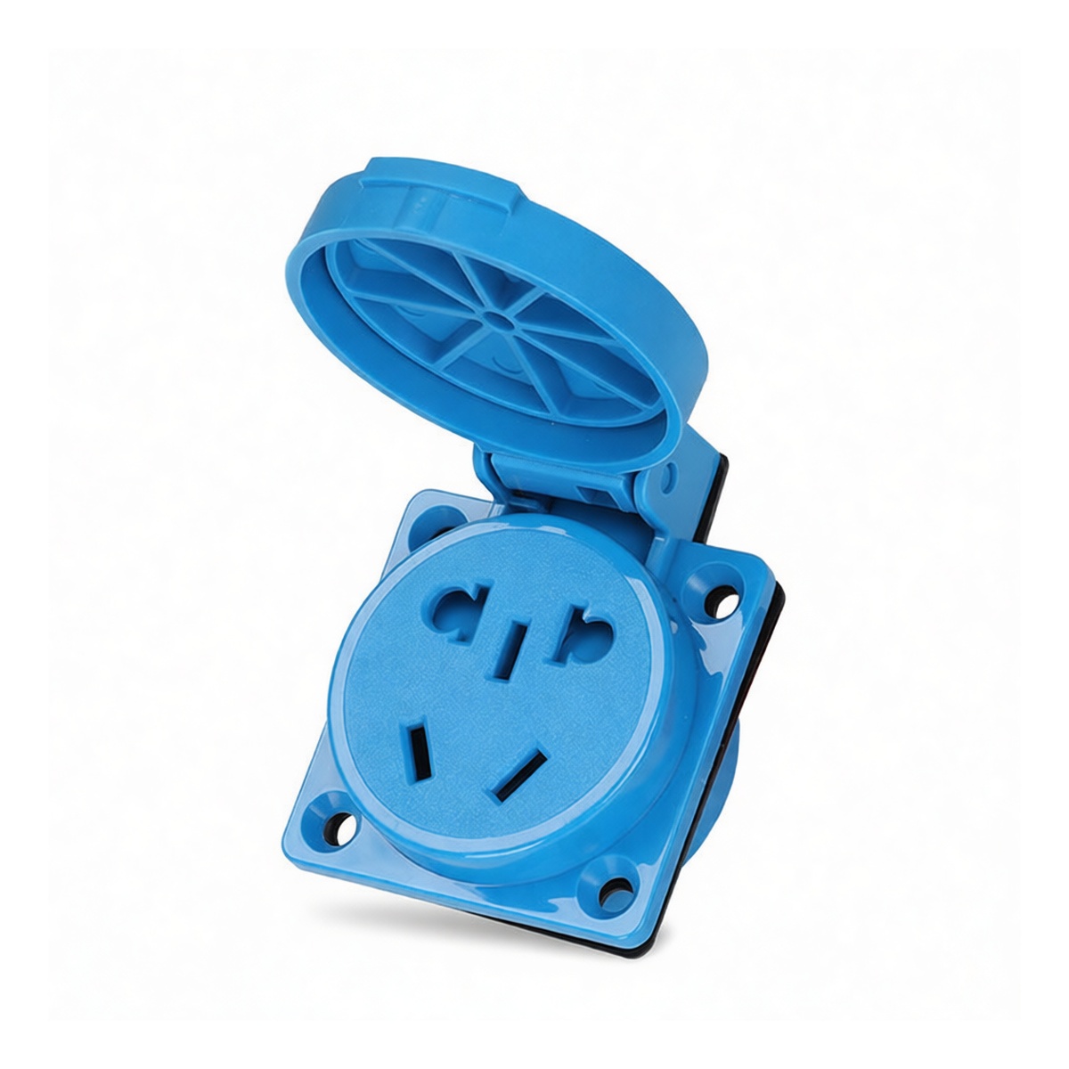 10A 220V Plastic Waterproof Socket Outlet for Industrial Use, Pkg Qty 20