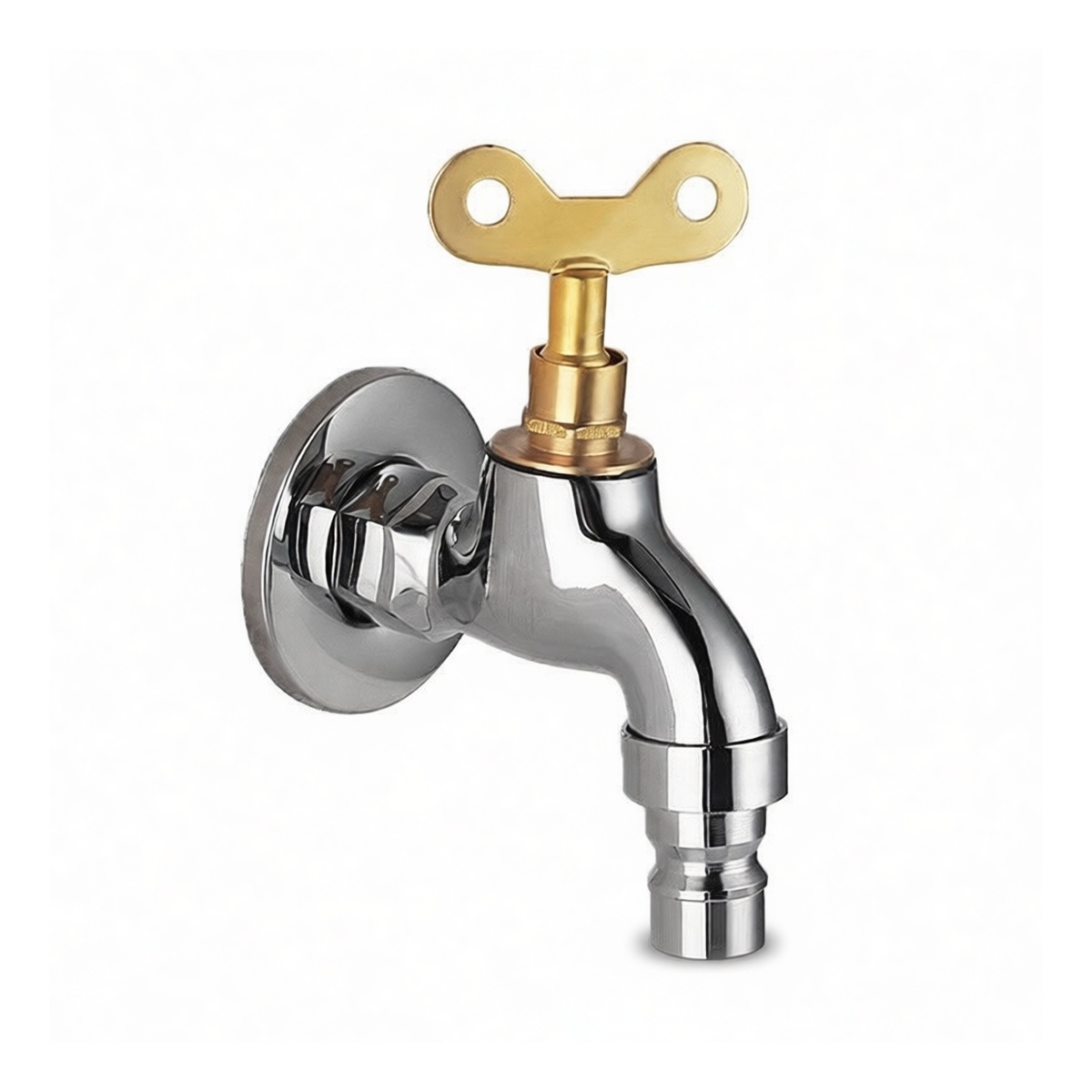 Copper Alloy Wall-Mount Sink Faucet, 3.35x3.74 in, Pkg Qty 12