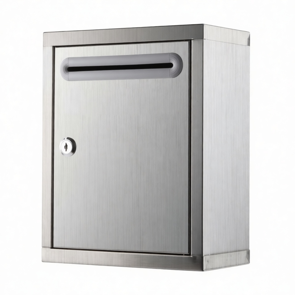 Stainless Steel Suggestion Box 8.3x4.3x11 in Key Lock Wall Mount, Pkg Qty 2