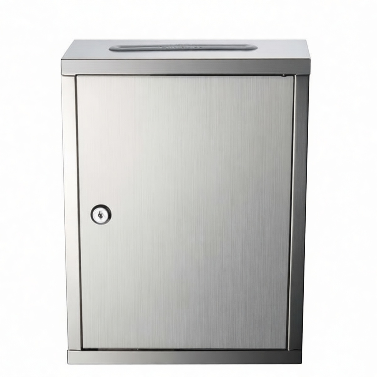 201 Stainless Steel Suggestion Box 10.1x4.8x13.4 in Key Lock Wall Mount, Pkg Qty 2