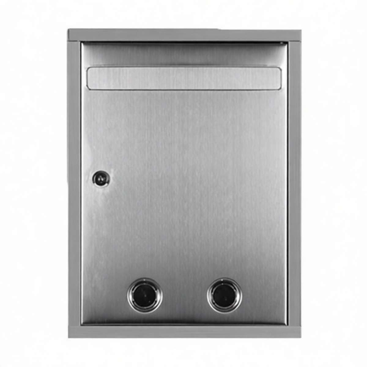 201 Stainless Steel Suggestion Box 10.2x4.9x13.4 in Key Lock Wall Mount, Pkg Qty 2