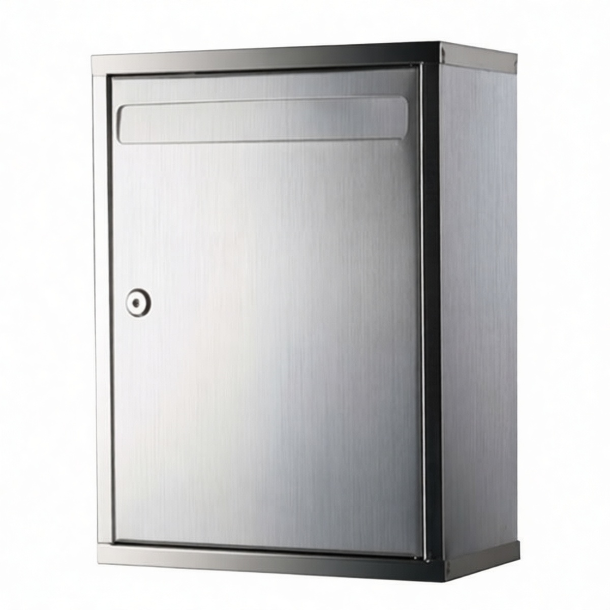 Stainless Steel Suggestion Box 11.8x5.7x15.7 in Key Lock Wall Mount, Pkg Qty 2