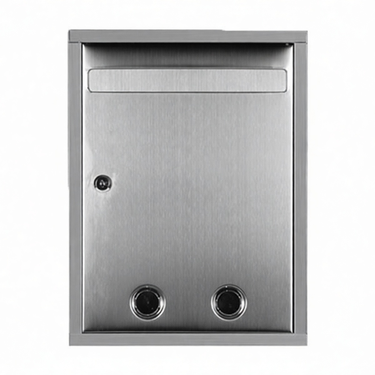 Stainless Steel Suggestion Box 11.8x5.7x15.7 in Key Lock Wall Mount, Pkg Qty 2