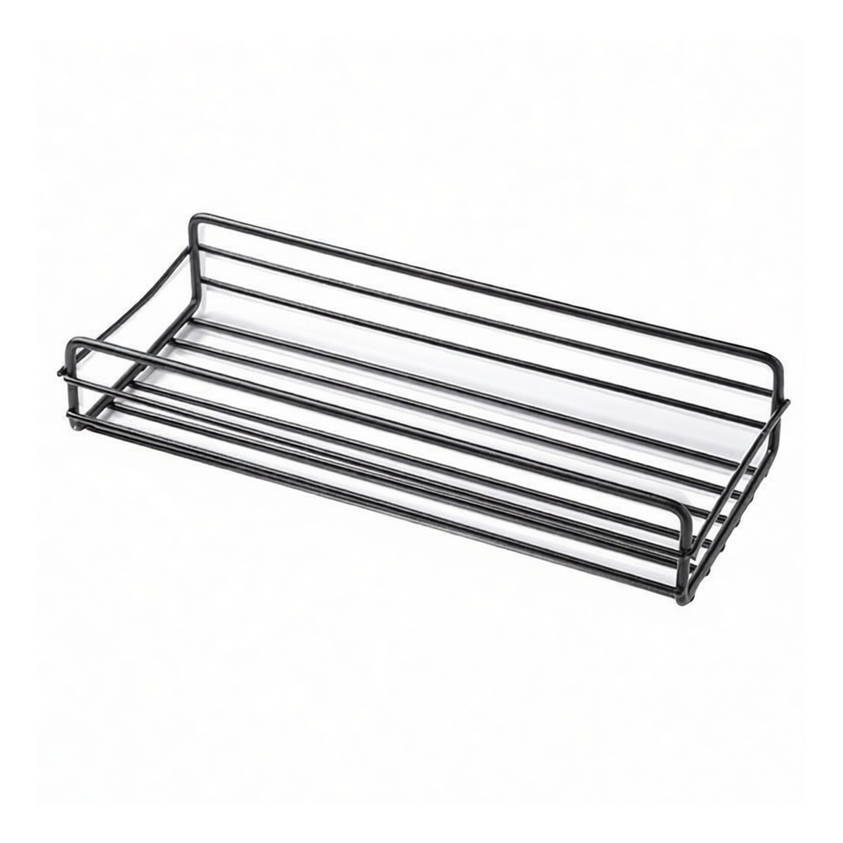 Cast Iron Black Adhesive Wall Shelf for Bathroom, 15-20 lbs, Pkg Qty 24