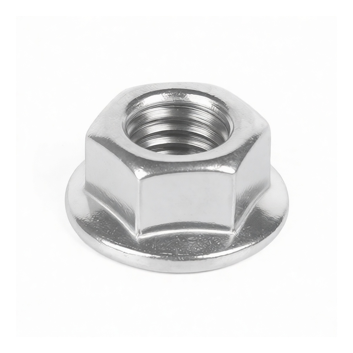 Stainless Steel 316 A4-80 Flange Nut, M10 x 0.63", Plain, Pkg Qty 100