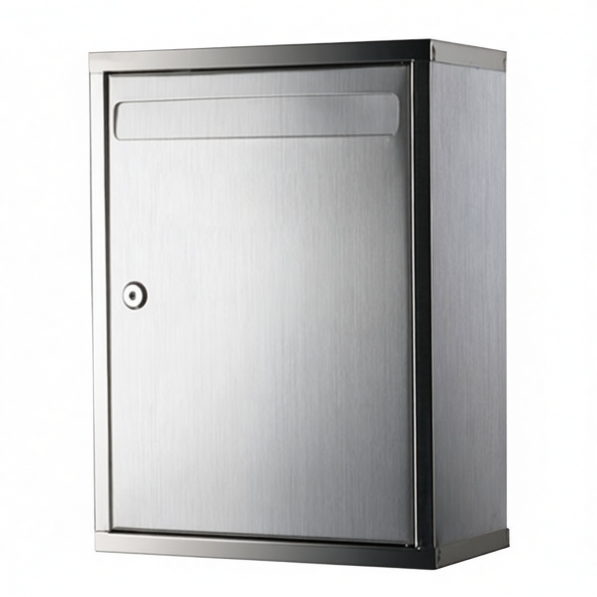 201 Stainless Steel Suggestion Box 15.7x11.8x5.7 in Key Lock Wall Mount, Pkg Qty 2