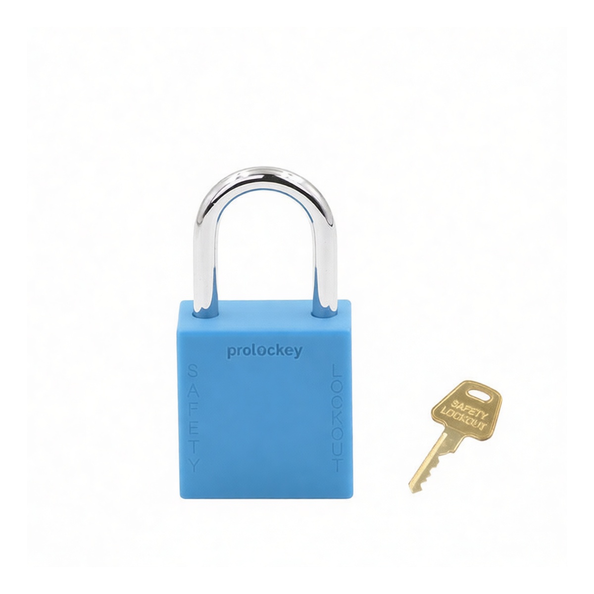 Steel and Nylon Mini Lockout Padlock, 0.98 in Shackle, Keyed Alike, Pkg Qty 24