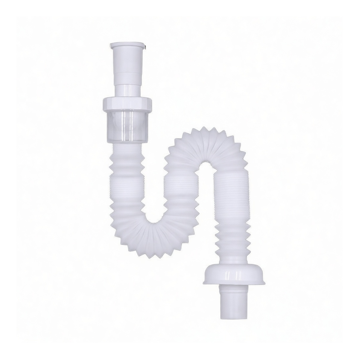 Adjustable PVC Push-Fit Bathroom Sink Drain, 1.26-3.09 ft, Pkg Qty 12