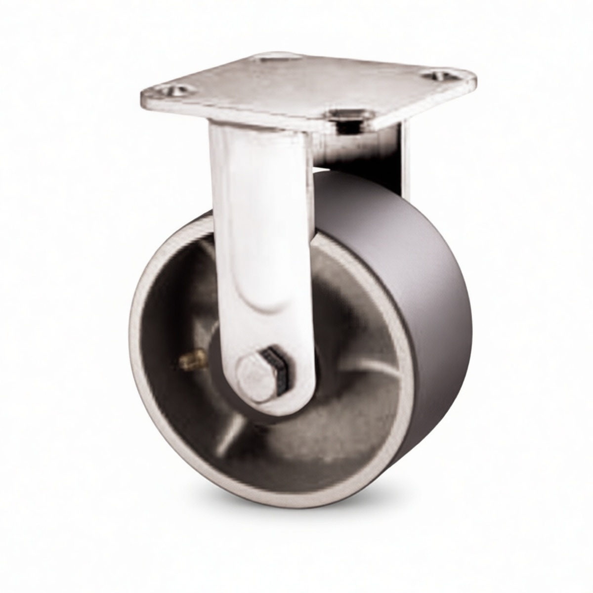 6" Cast Iron Fixed Track Wheel 1102 lbs High Temp Industrial, Pkg Qty 4